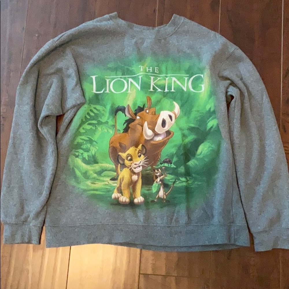 Grey Disney lion king crew neck sweater